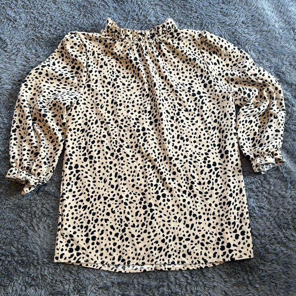 Animal print blouse - angashion